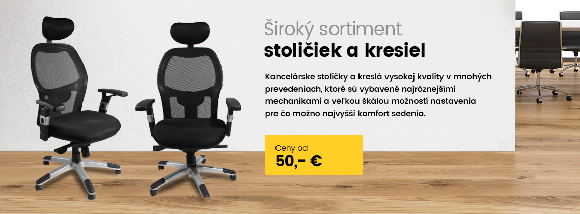 Široký sortiment stoličiek a kresiel